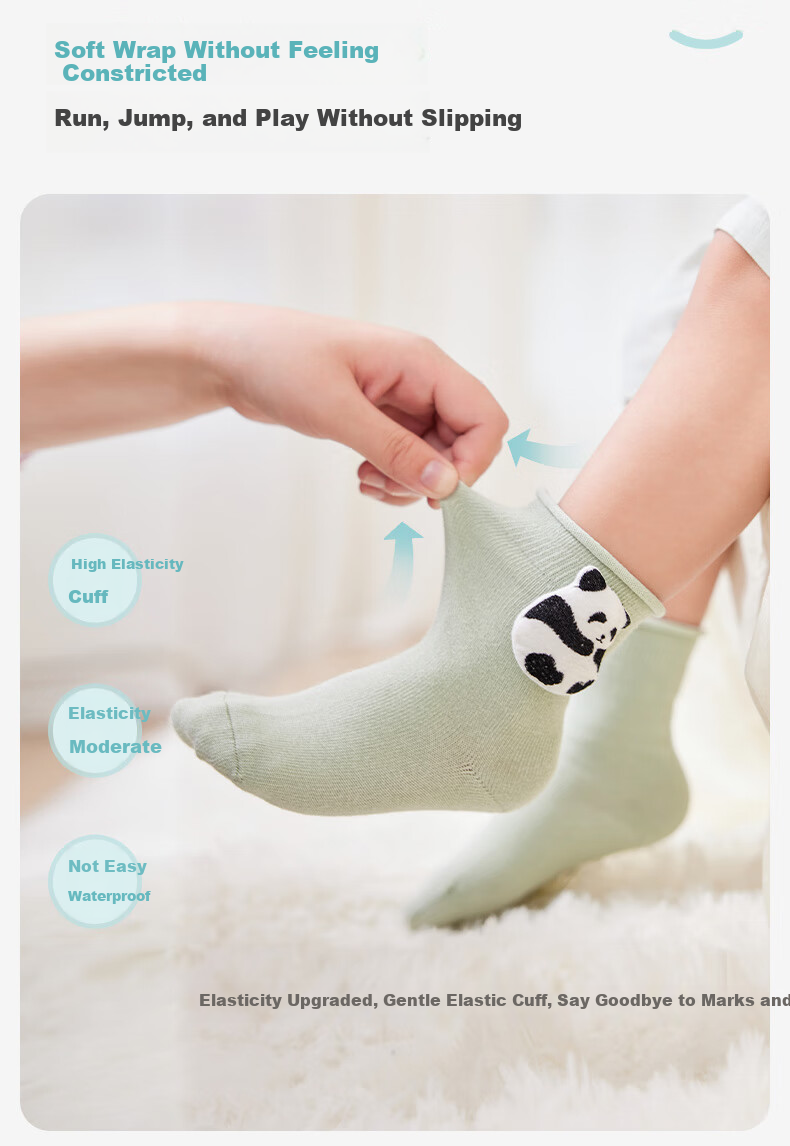 Ibaby / British Baby Newborn Socks, Infant Spring And Summer Mid-Calf Socks, Boys And Girls Doll Cotton Socks, 3 Pairs Per Pack 6