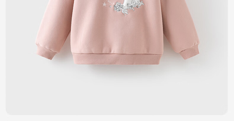 DAVE & BELLA Children's Fleece-Lined Sweatshirt, Girls' Autumn And Winter Wear, Boys' Clothing, Girls' Turtleneck Top, Children's Apparel 12