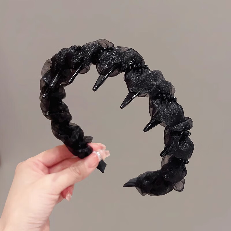 Dongyi Premium Selected Hairband for Women High-End Outdoor Hair Accessory Light Luxury 2025 New Student Hairband Face Washing Hair Clip Pearl Gray 6