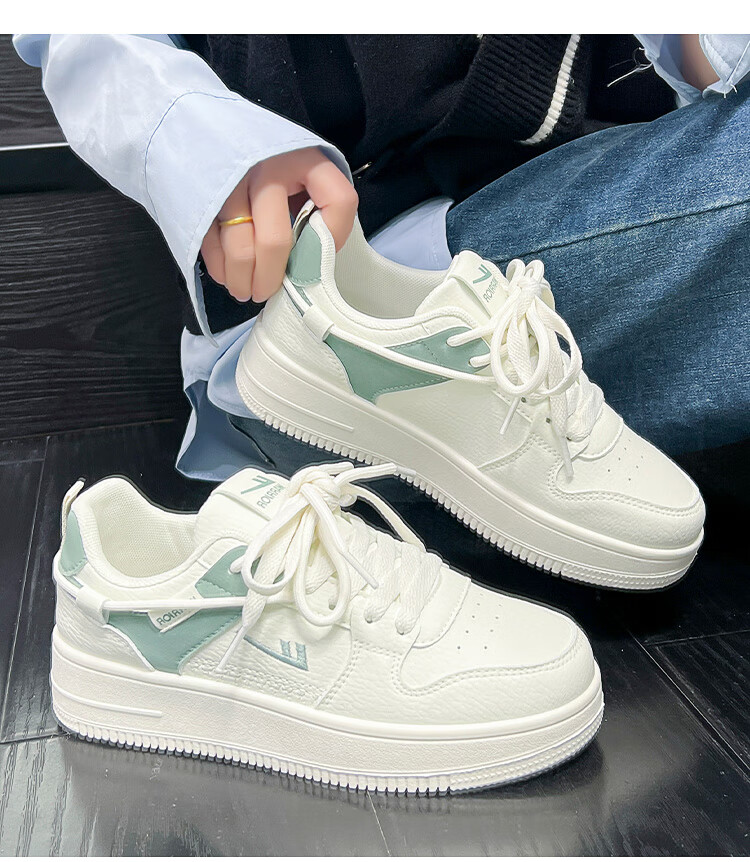 Warrior Official Women's Shoes 2026 Lightweight Fashion Breathable Sneakers Classic Versatile Shoes Women Mint Green Size 35 21