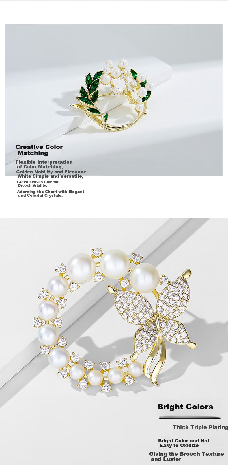 Dijing Women's High-End Brooch Gift Box, Versatile Fashionable Suit Pin Accessories, Autumn And Winter Clothing Ornaments 9