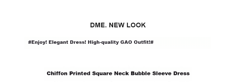 Dme Chiffon Floral Print Summer Waist-Cinching A-Line Square Neck Puff Sleeve Floral Single Row Decorative Button Dress for Women, Summer, Goose Yellow, L 1