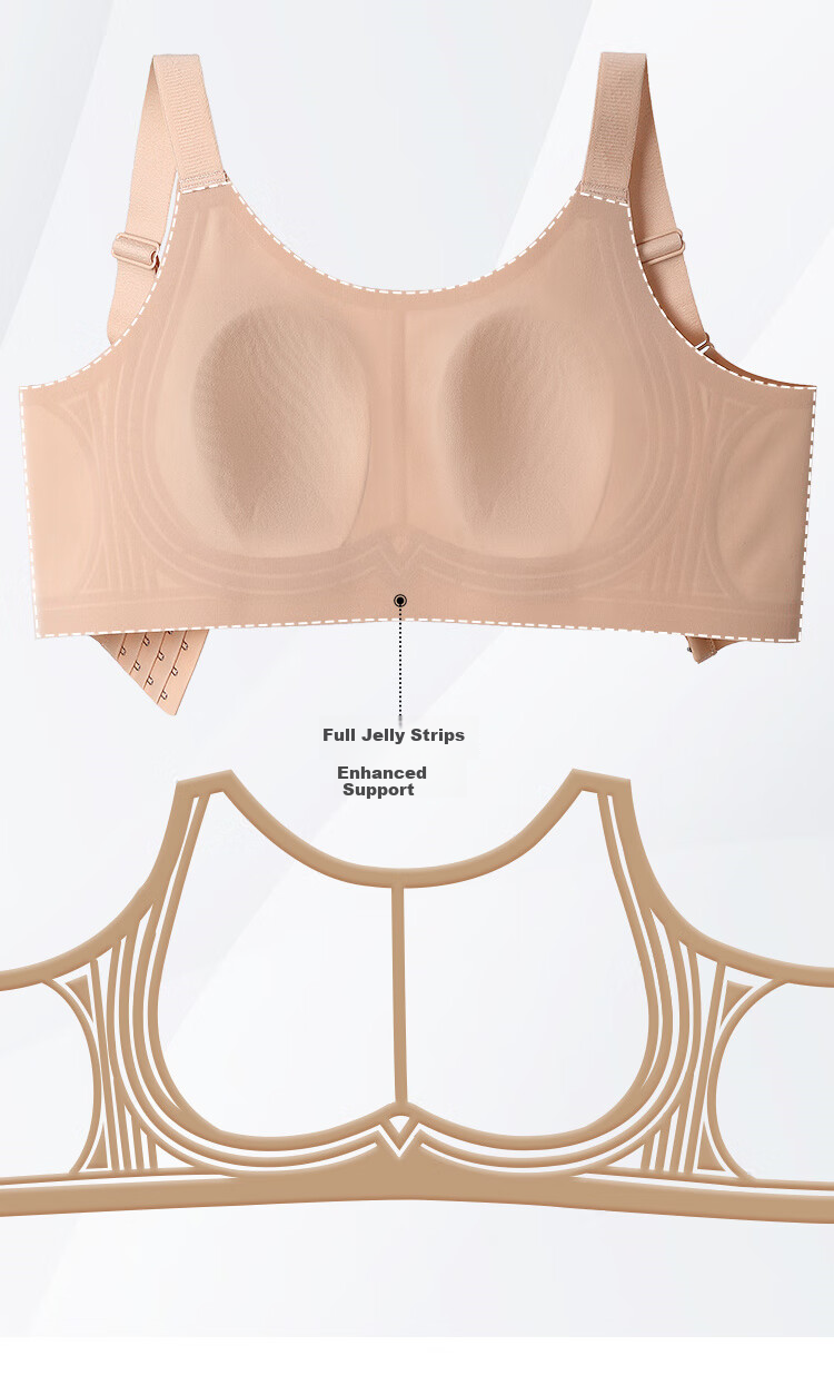 GRACEWELL Spring And Summer Large Bust Minimizer Rabbit Ear Cup Thin Bra for Women, High Side Support, Side Boob Control, Anti-Sagging, Wireless Brassiere 7
