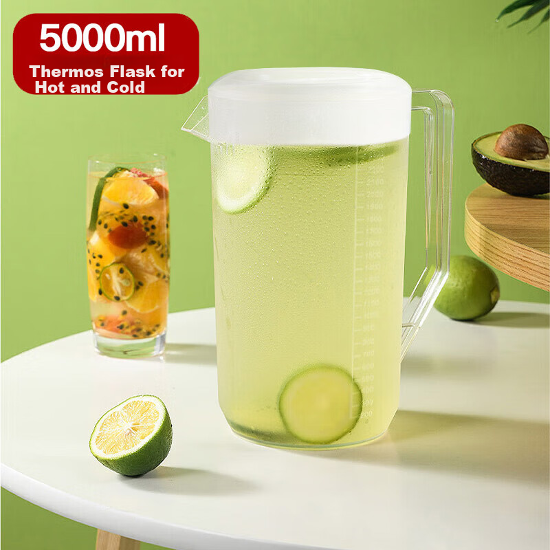 Quanshi High Borosilicate Heat-Resistant Glass Household Hot and Cold Water Kettle 1.6L Commercial Refrigerator Cold Drink and Herbal Tea Pot