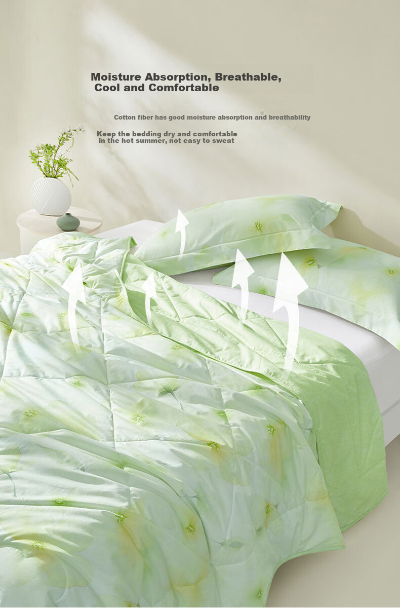 LUOLAI Home Textiles Cotton Quilt, Class A 100% Xinjiang Pure Cotton Washable Summer Quilt, 220*250 4
