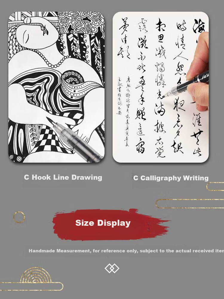 [Lowest Price Online] Mont Marte Yikou Series Calligraphy Brush Pen, Medium Regular Script Calligraphy Brush Pen, Soft Brush Calligraphy Pen, Drawing Signature Pen, Large And Medium Regular Script Fountain Pen-Style Brush Pen, Three Medium Regular Script Brushes SX-ATOD Art Sketching 11