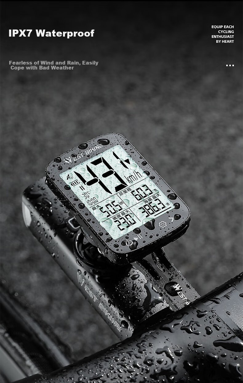 WestBiking XQ2 Road Bike Bicycle GPS Smart Wireless Computer, Quick Connection Mountain Bike Odometer Cycling Equipment 8