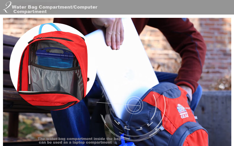 GRANITEGEAR Granite Backpack, Outdoor Travel Hiking Backpack, Multifunctional Waterproof Mountaineering Bag, Detachable Waist Pack with Rain Cover 2
