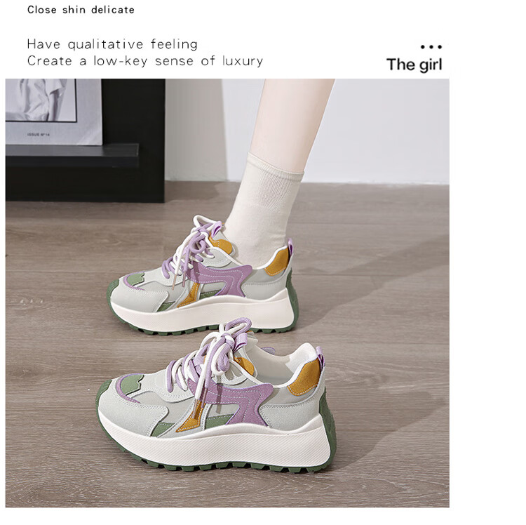 TonLion Women's Dad Sneakers 2026 Summer Height Increasing Thick Sole Casual Sports Shoes Pink Size 37 11