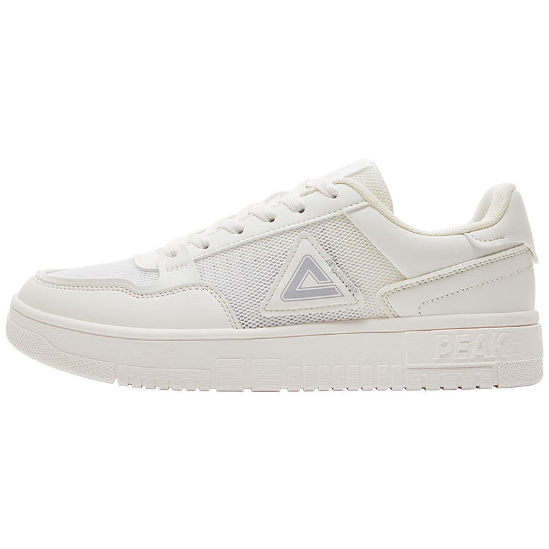 PEAK Air Force One Sneakers for Men, Summer Mesh Breathable Wear-Resistant White Shoes, Soft-Soled Sports Shoes DB520087, Cream White, Size 41