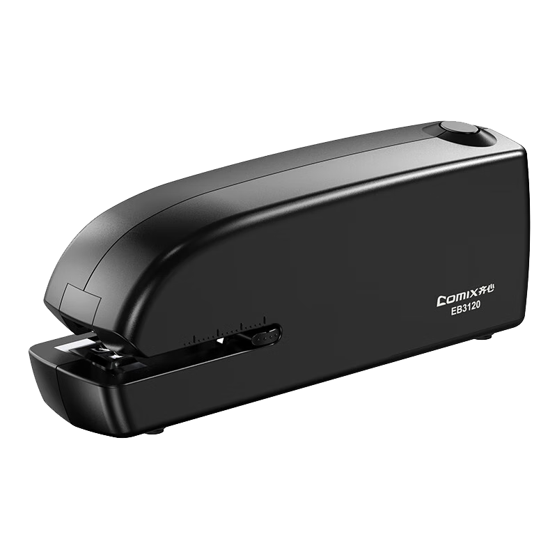 COMIX 25-Page Electric Stapler, Dual Power Supply, Electronic Automatic Binding Machine, Smart Sensing, Compatible with 24/6 Or 26/6 Staples, Office Supplies, Black EB3120