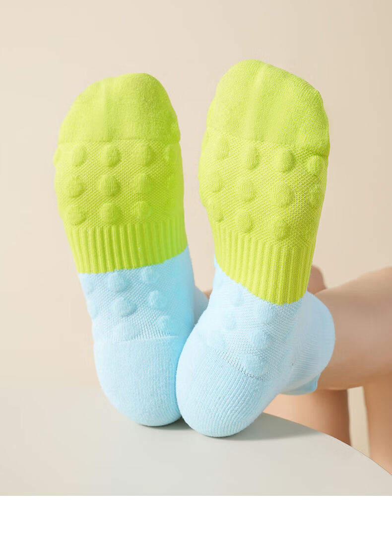 361° Sports Ankle Socks Men's Non-Slip Socks Women's Running Socks Green Blue / 4 Pairs One Size 19