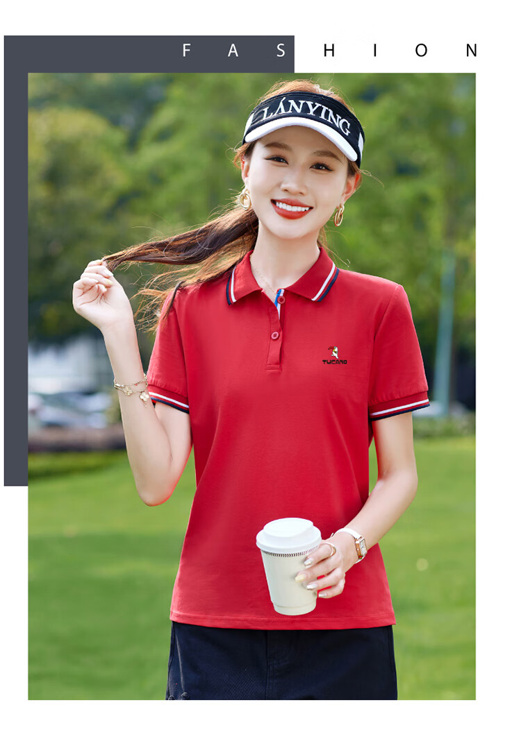 Woodpecker Pure Cotton Polo Shirt Women Short Sleeve Slim Fit Plus Size Casual Summer Top Dark Blue XL 16