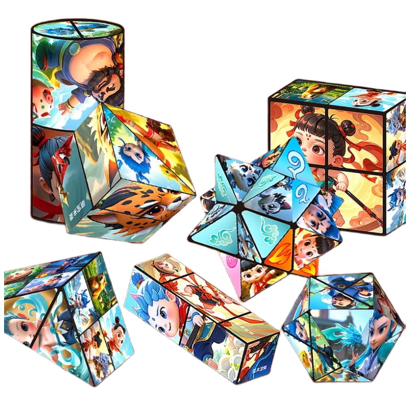 JEPPE Magic Cube Transforming Puzzle Toy for Boys And Girls Aged 3-6, Educational Birthday Gift And Student Prize