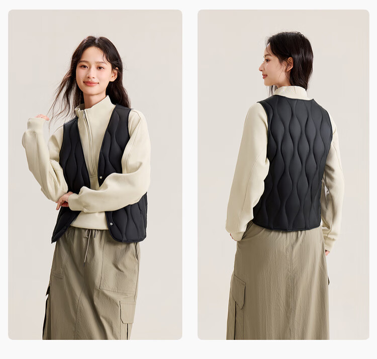 SNOWFLYING Classic New V-Neck Lightweight Slim Down Vest Women's Down Jacket Lightweight Fluffy Warm Fashion 9