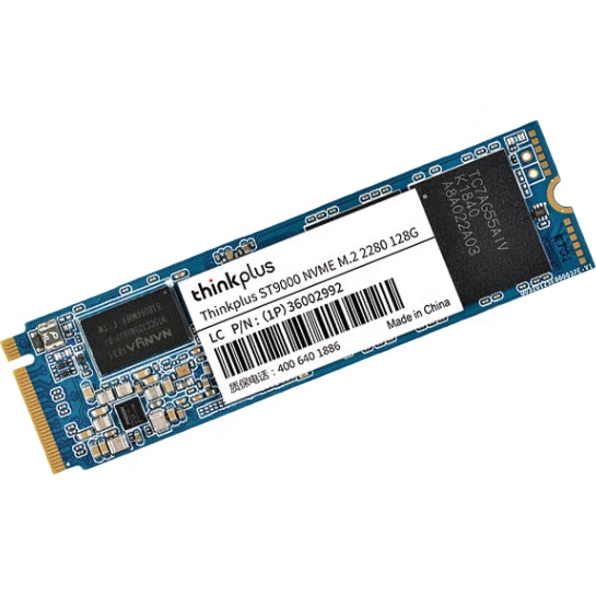 SSD накопитель ThinkPlus ST9000, 512 ГБ, M.2 2280, NVMe, скорость чтения 1800 МБ/с, скорость записи 1500 МБ/с