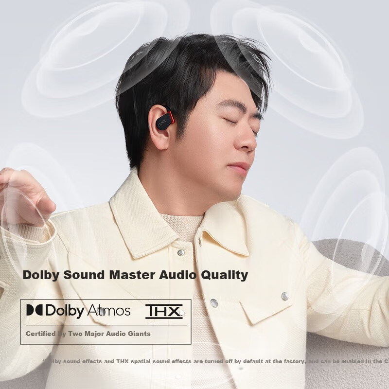 Беспроводные наушники Cleer ARC5 Sound Arc Open-Ear AI Smart Bluetooth, водонепроницаемые, защита от пота, цвет кремовый абрикос