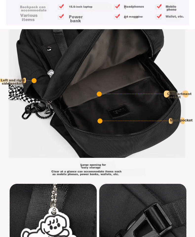 Viney Backpack, Large Capacity, Unisex School Bag for Middle School, High School And College Students, Commuter Laptop Bag, Business Travel Bag 2