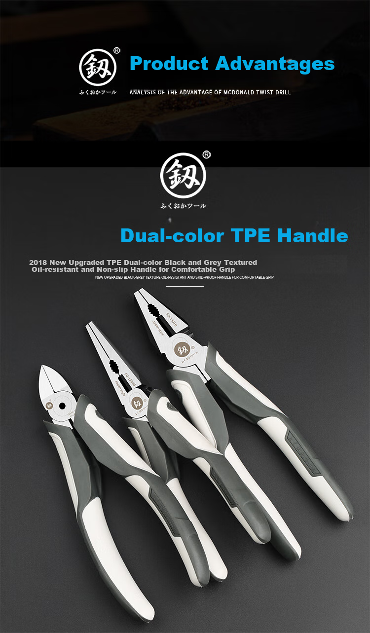 Jian Fukuoka Tools, Labor-Saving Multifunctional Wire Pliers, Tiger Pliers, Industrial-Grade Hand Pliers, 6 Inches 3
