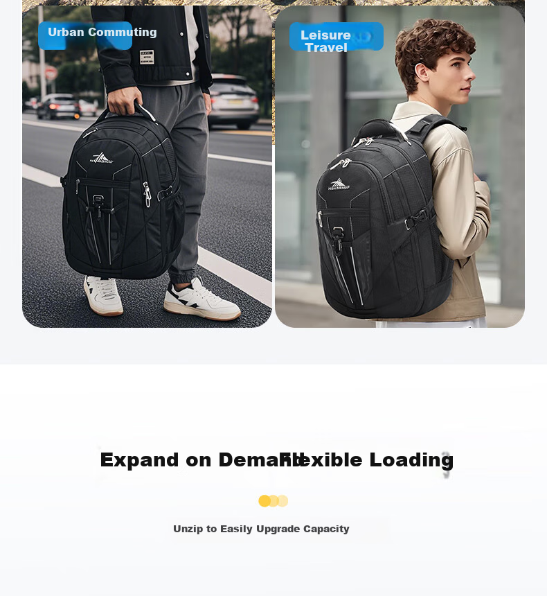 High Sierra Backpack, 37L Large Capacity, Weight-Reducing System, New Xueli Durable And Scratch-Resistant Outdoor Hiking Travel Bag 5