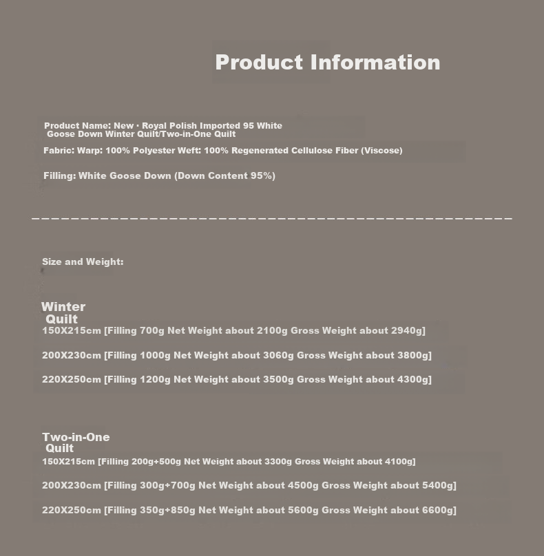 LUOLAI Home Textiles Duvet Insert, Polish Imported 95% White Goose Down Two-In Duvet Insert, 150*215cm 14