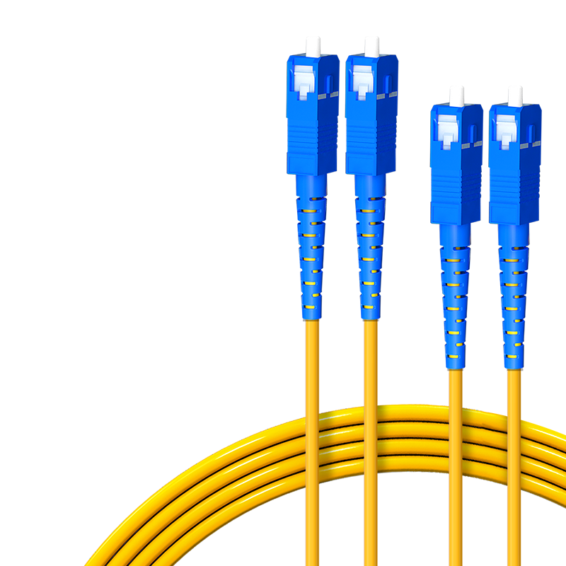BYNET Telecom Grade Fiber Optic Patch Cord SC-SC (UPC) Single Mode Duplex Extension Transceiver Pigtail 2.0mm 1 Meter BYN-S201SM