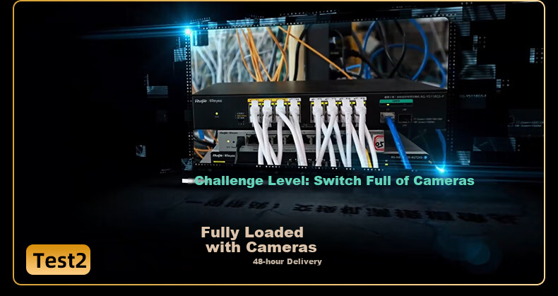 Ruijie 16-Port 100Mbps PoE Surveillance Switch RG-YS118S PoE Power 120W, Full Load 16 Devices 400W, Gigabit Uplink for Cameras, Powers Cameras 2