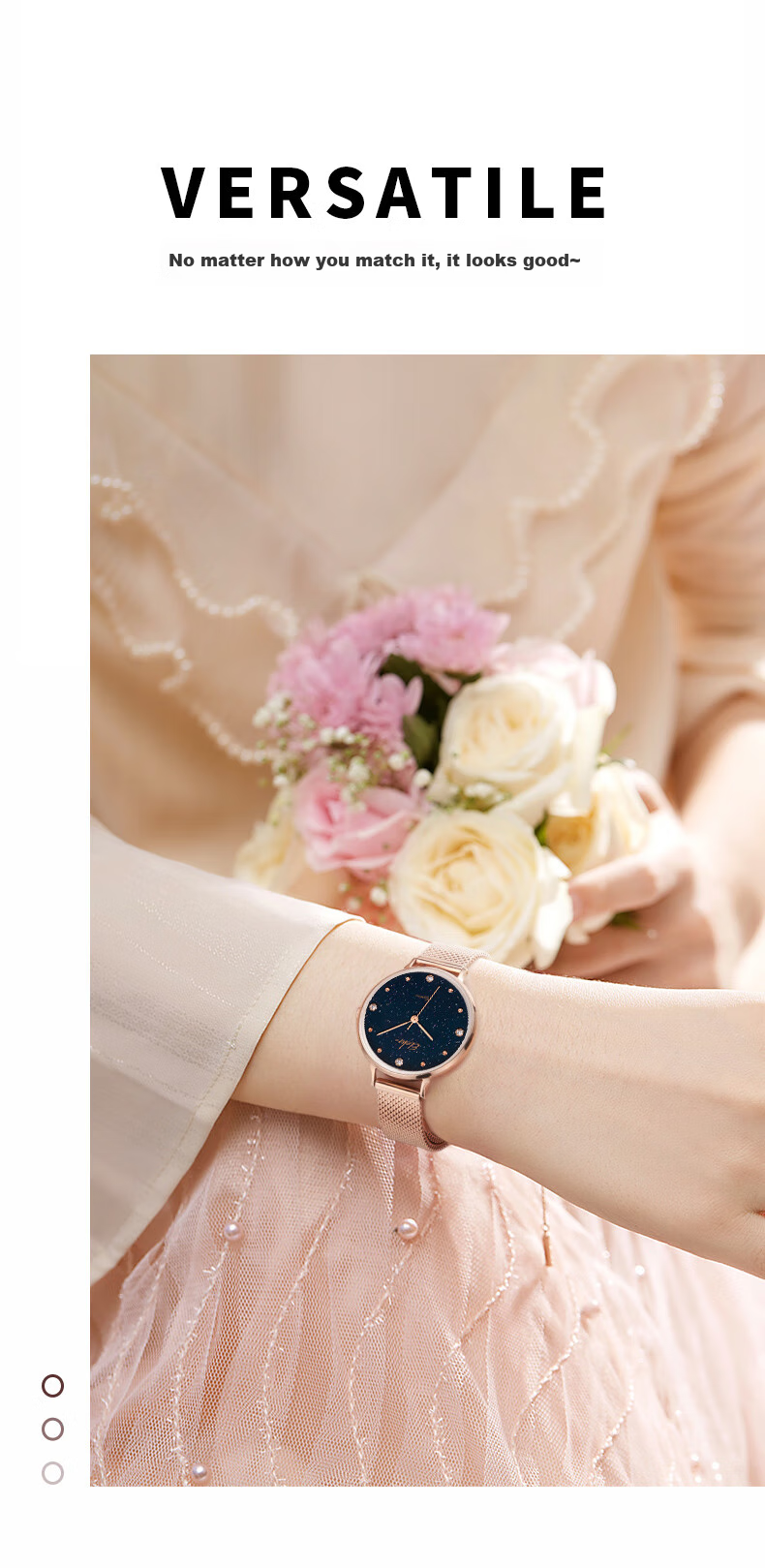 EBOHR Women's Watch, Kanaman Starry Sky Braided Quartz Ladies' Watch Gift Box Birthday Holiday Gift 51500221 2