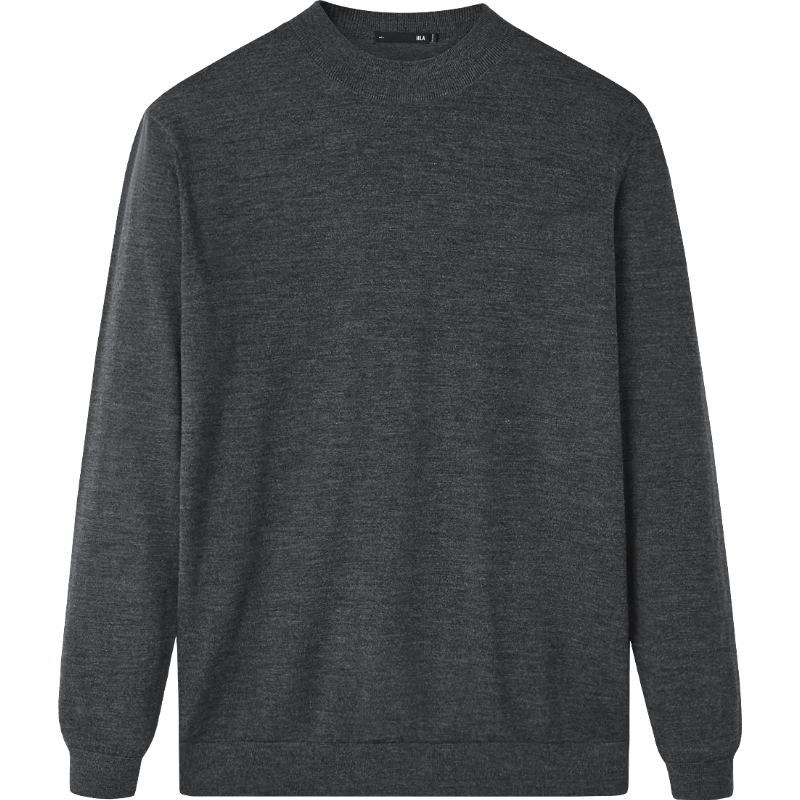 HLAHLA Machine Washable Pure Wool Men's Lightweight Business Fine Spun Knit Sweater Winter