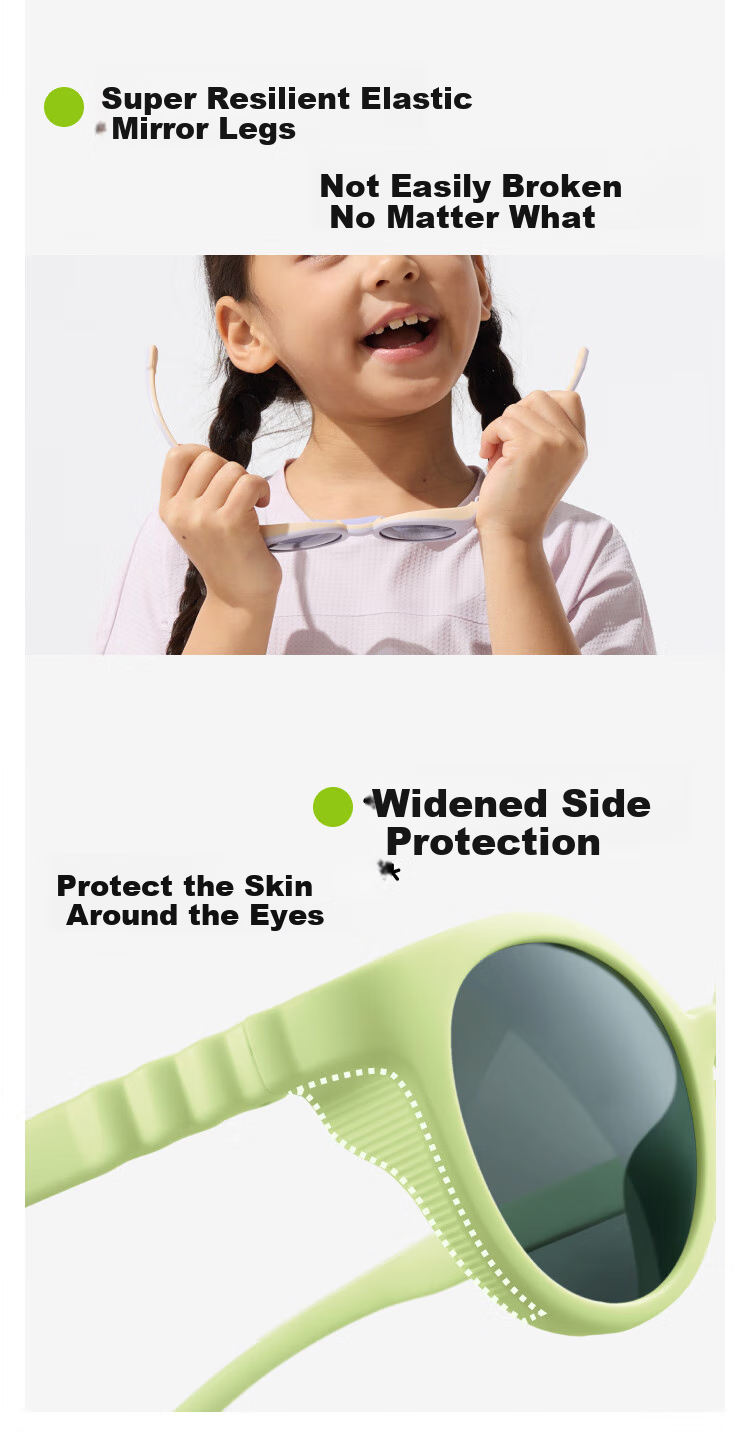 Beneunder Children's Sunglasses, Polarized Sunglasses for Boys And Girls, UV Protection, Baby Sunshades 11