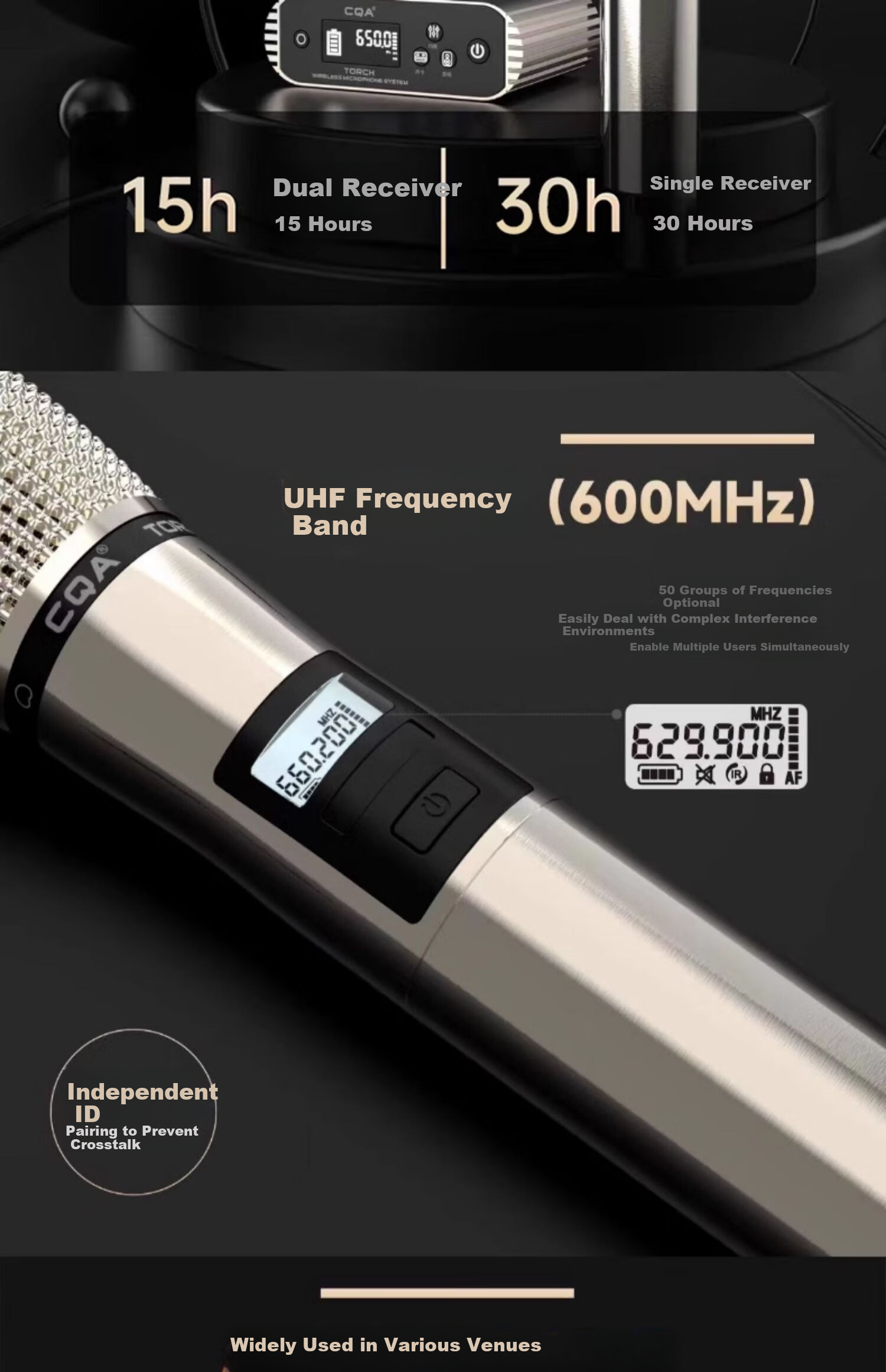 CQA Torch Wireless Microphone, Ickb So8 Sixth Generation Sound Card Kit, Mobile Phone Outdoor Live Streaming, Computer Universal, Streamer Singing, Quanmin K Song Live Streaming Equipment Complete Set 10
