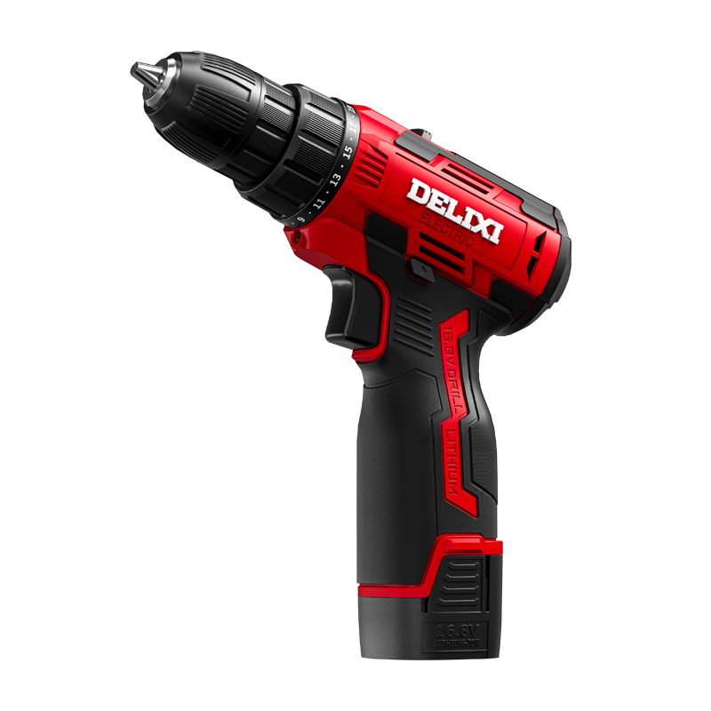 DELIXI ELECTRIC Cordless Lithium Battery Electric Drill Household Small Handheld Multi-Function Electric Screwdriver 16.8V Dual Speed