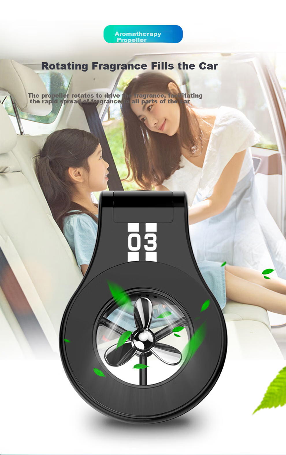 Kylie Car Phone Magnetic Suction Disc-Style Air Freshener, Strong Support, Black Vent Air Freshener Bracket (5 Fragrance Discs) 3