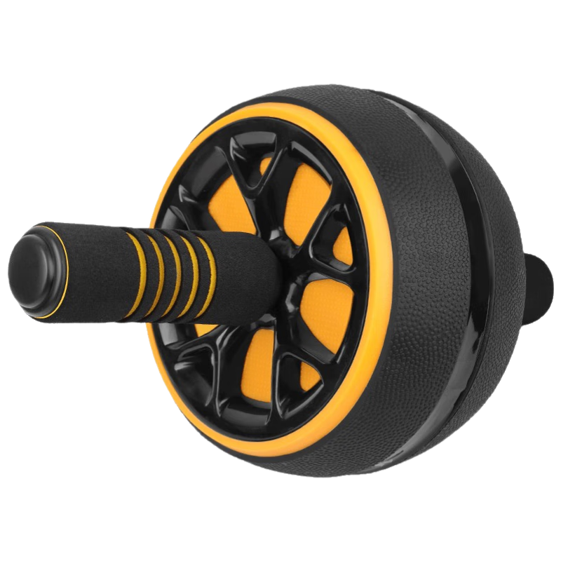 Duweike Abdominal Wheel Core Training Equipment for Men And Women, Home Fitness Device without Rebound, Includes Kneeling Pad, Black And Yellow