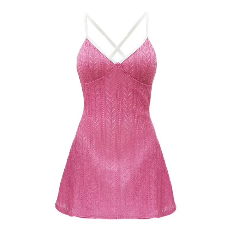 Atlanticbeach 2025 New Fashion One-Piece Swimsuit for Women, Elegant Spaghetti Strap Dress Two-Piece Set for Vacation, Beautiful Hot Spring Swimwear