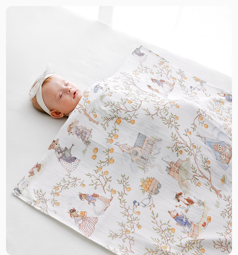 BUBBLE TREE Baby Swaddle Blanket, Thin Summer Style for Newborns, Gauze Swaddling Cloth, Maternity Ward Wrap, Spring And Summer Use 20