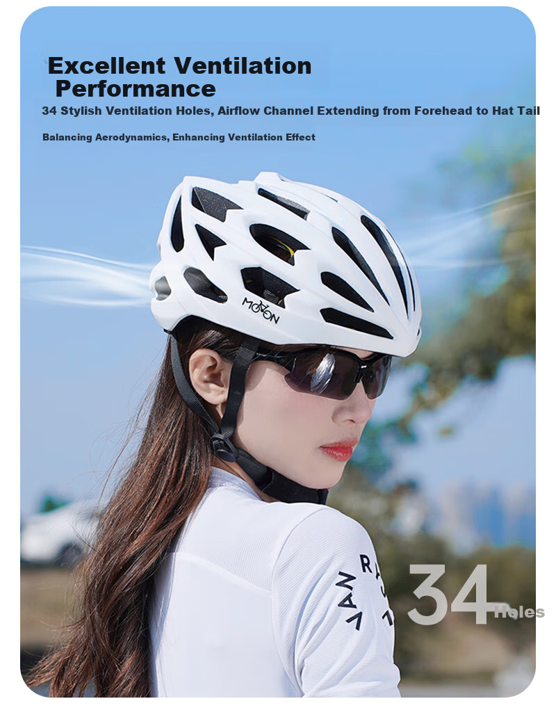 MOON MIPS Cycling Helmet, Lightweight Aerodynamic Safety Cap for Road Bikes And Mountain Bikes, Unisex Equipment, Size M 4