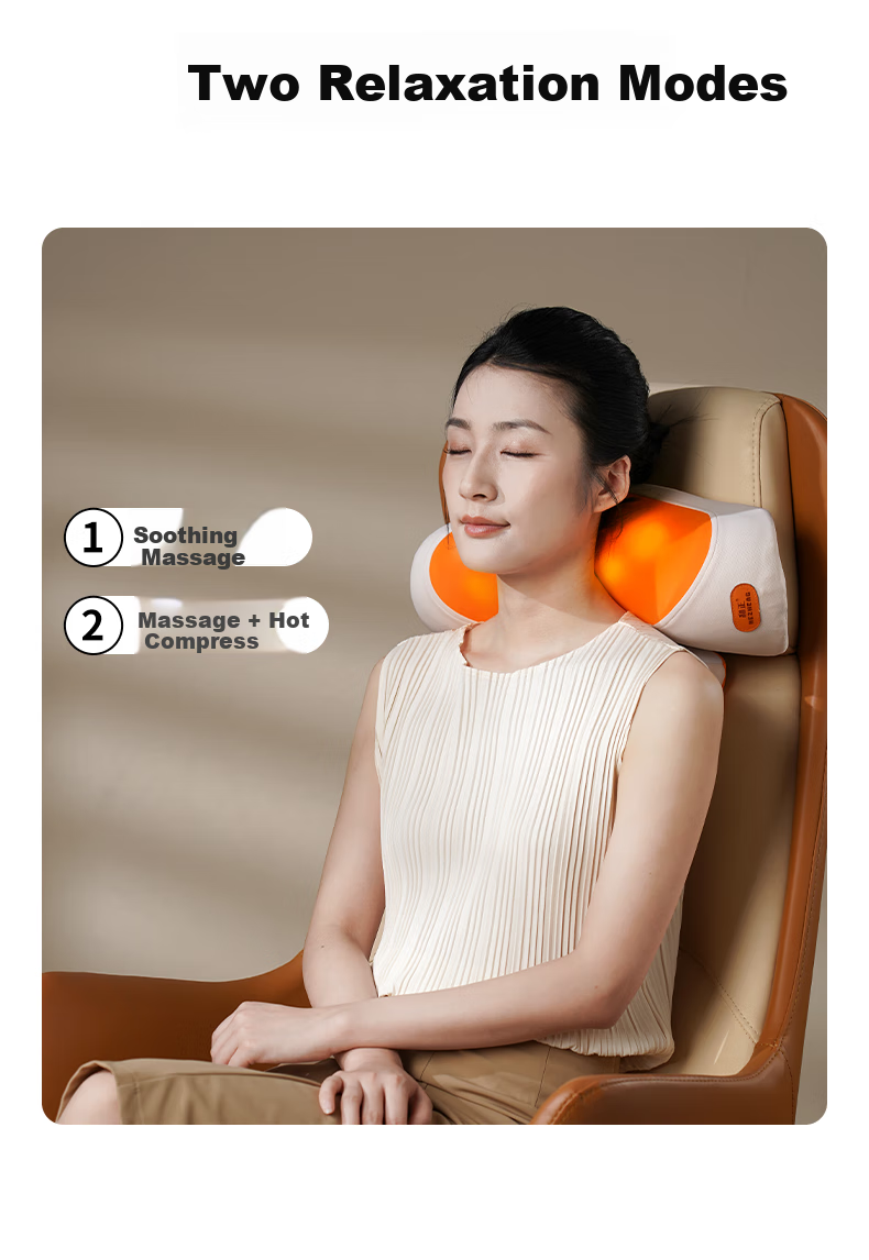 HEZHENG Cervical Massage Pillow, Shoulder And Neck Massager, Head And Neck Two-In Support Stretching Heat Therapy Pillow, Multi-Functional Massage Cushion for Waist Back Legs, Holiday Gift, Birthday Present for Girlfriend 11