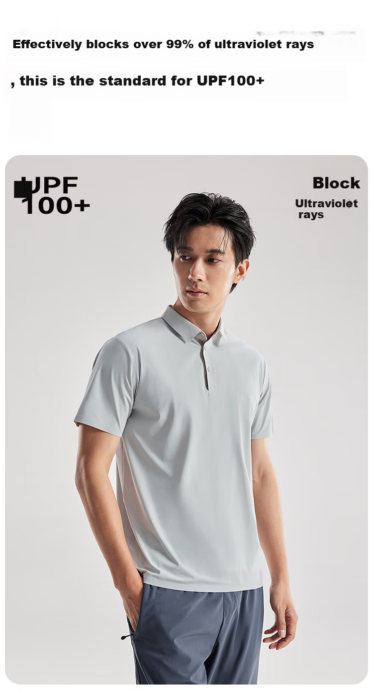 Pioneer Camp Polo Shirt for Men, Summer New Style, Ice Silk Cool Feeling Sun Protection Shirt, Men's Short-Sleeve Business Casual Half-Sleeve T-Shirt 3