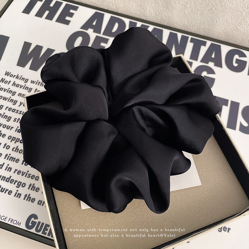 Huangjiamima Elegant Hair Tie Satin Hair Band for Ponytail And High Bun Hairstyle Accessory 1