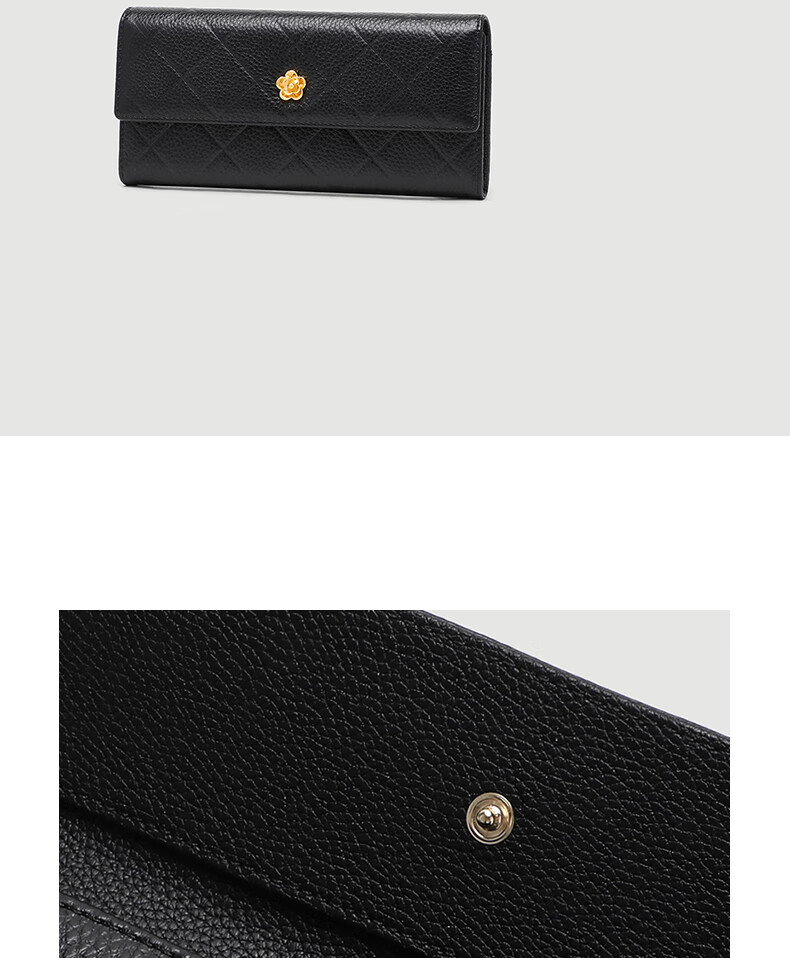 YUYULA Leather Women's Wallet, Large Capacity Clutch Bag, Long Style with Multiple Card Slots, Coin Purse, Light Luxury Leather Wallet, Birthday Gift 6