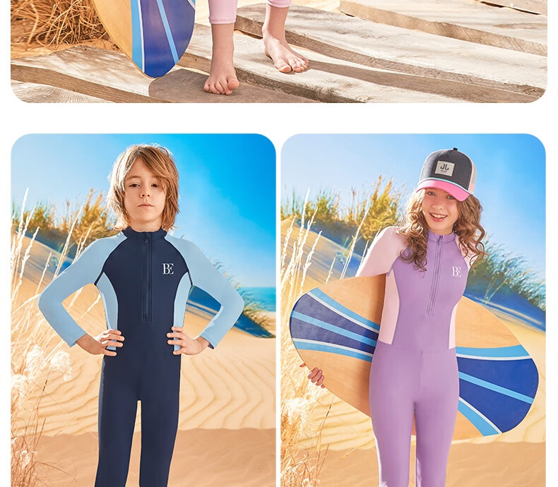 BALNEAIRE Children's One-Piece Swimsuit with Long Sleeves And Pants for Sun Protection, Sports, Beach, Outdoor Swimming 260186 4