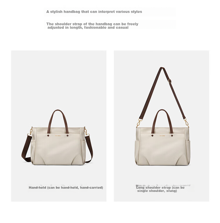 GOLF Laptop Bag for Women, 14/15.6 Inch Handheld Notebook Bag, Huawei Apple Business Briefcase, Shoulder Crossbody Bag 11