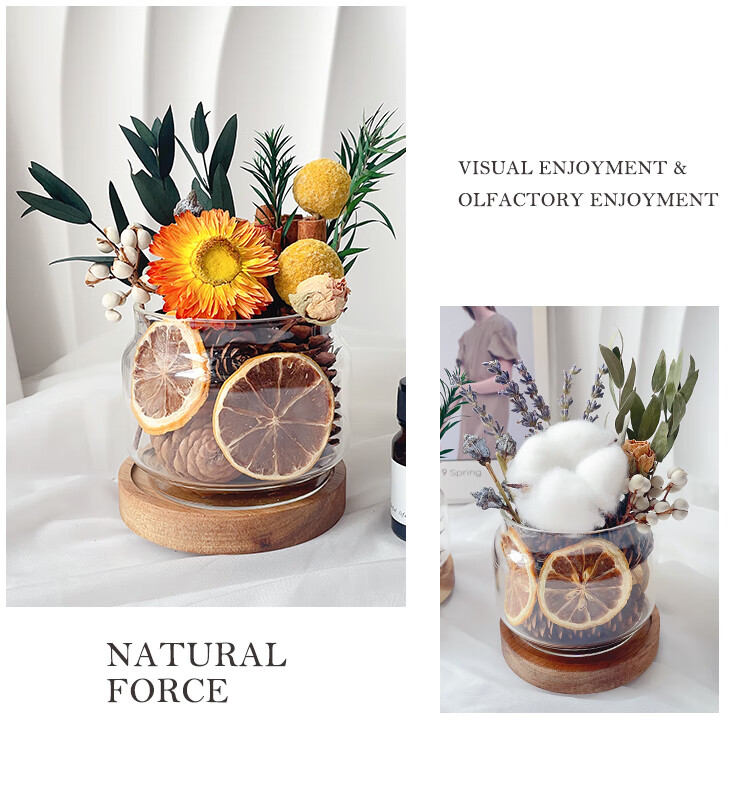 Fan Ye's Cinnamon Dried Flower Aromatherapy Ornament Home Bedroom Long-lasting Flameless Diffuser Handmade Kit Teacher's Day Birthday Gift 11