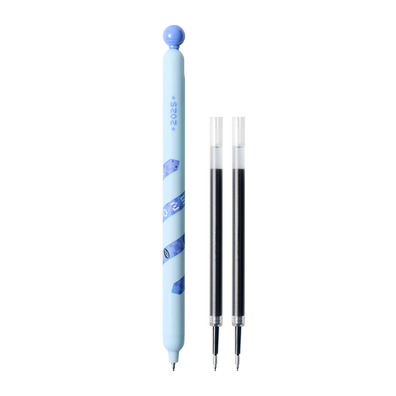 KACO Black 0.5mm Gel Pen Student Creative High-Value Ins Style Stress-Relief Click Ballpoint Pen Blue Beat Single Pack