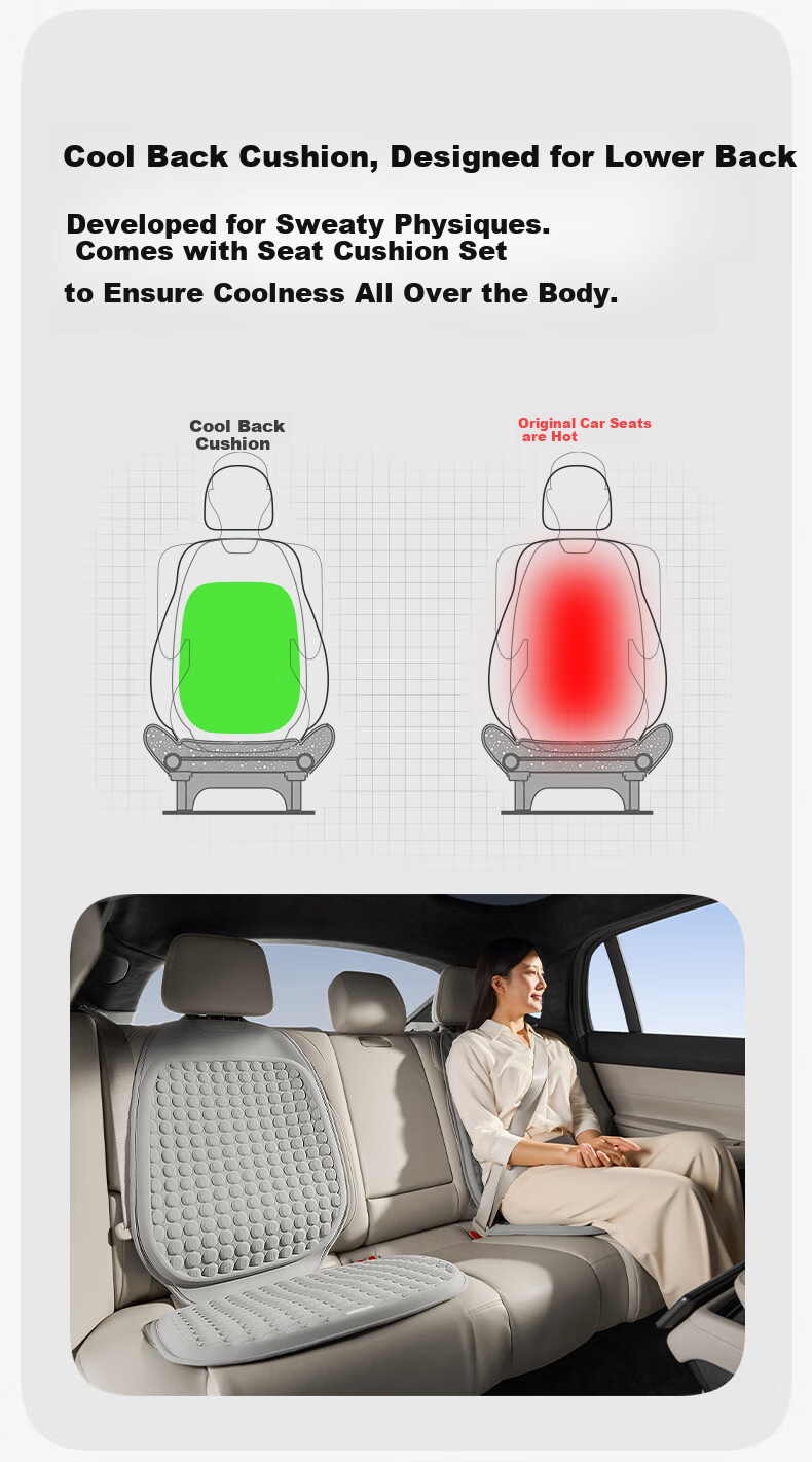 CICIDO Car Seat Cushion, Summer Automotive Seat Cooling Gel Pad, Ventilated And Breathable, All-Season Universal, for BMW, Audi, Tesla 15