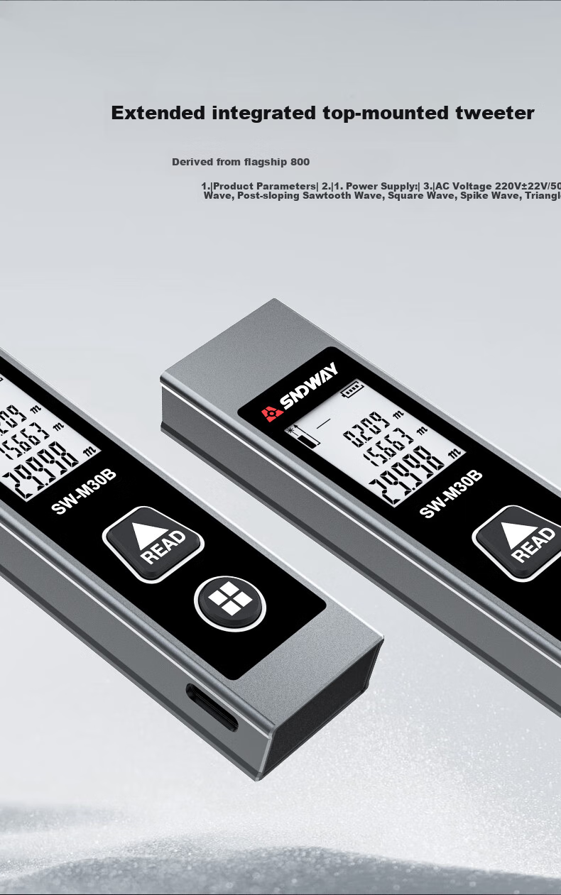 SNDWAY Laser Rangefinder, Infrared High-Precision Electronic Ruler, Rechargeable Room Measuring Device SW-M30A 9