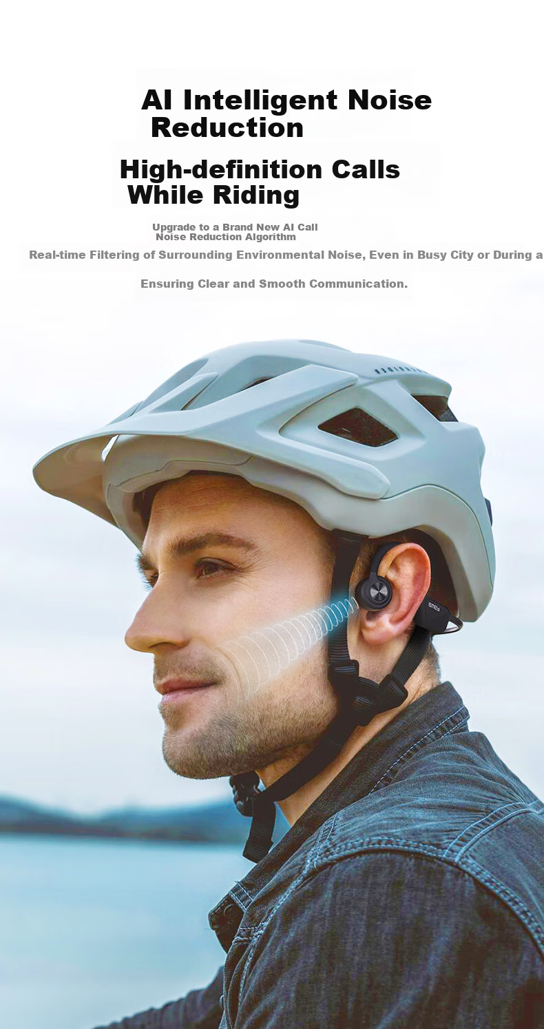 EMEY G22 Bone Conduction Bluetooth Headphones Open-Ear Design IPX8 Waterproof Not In-Ear for Running, Sports, Swimming 64GB Storage Compatible with Apple, Huawei, Xiaomi Black 8