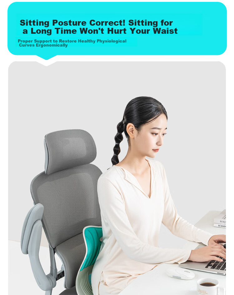 JD Original Posture-Correcting Lumbar Support Cushion, Back Support for Students, Seat Cushion, Breathable Ergonomic Lumbar Support Pad 8