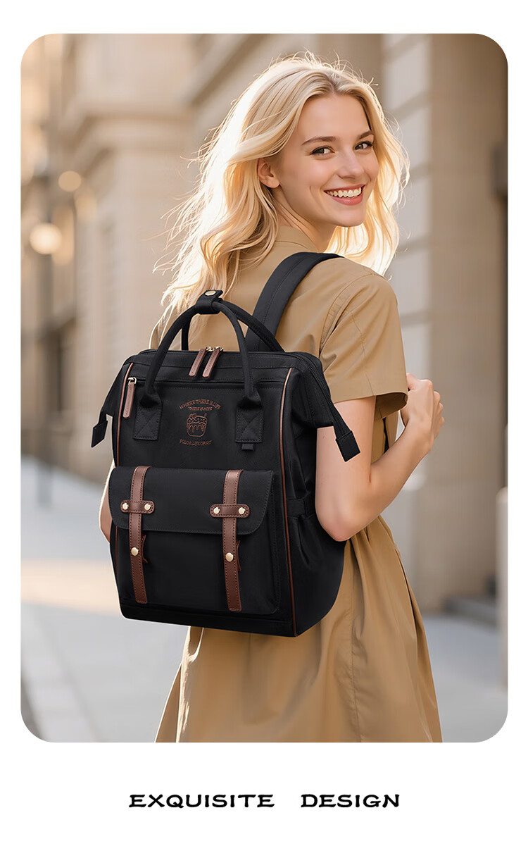 POLO Backpack for Women, Large Capacity School Bag, IPad Laptop Bag, College Student Travel Commuter Backpack, Birthday Gift 8